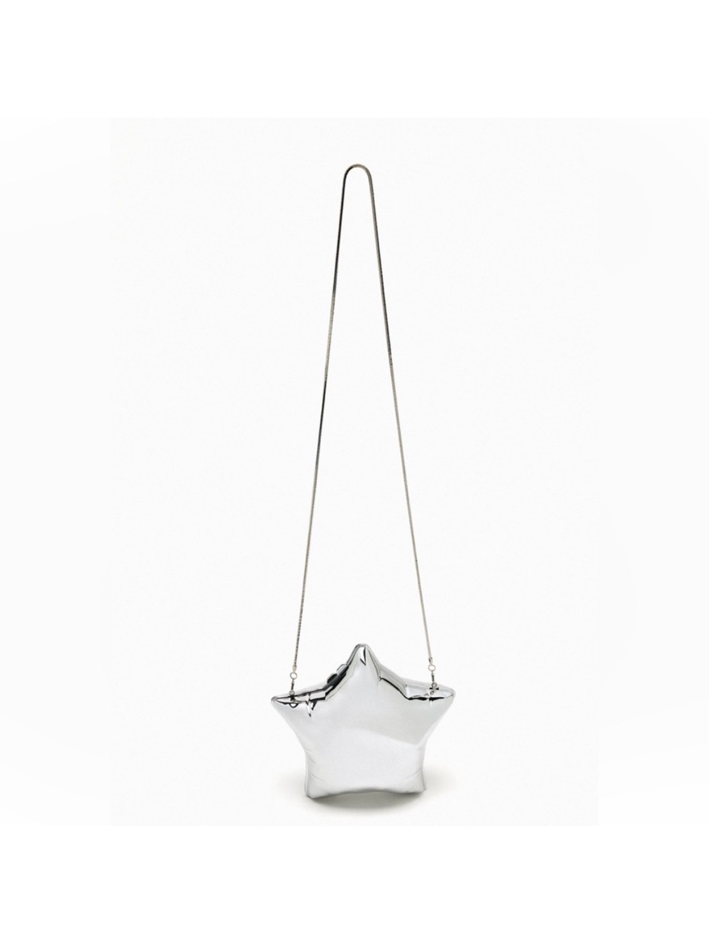 ZARA METALLIC STAR BOX CLUTCH BAG